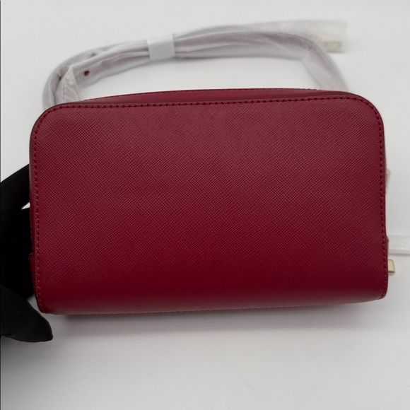 Kate Spade Staci Mini Dual Zip Around Crossbody Red Jam - Picture 2 of 16